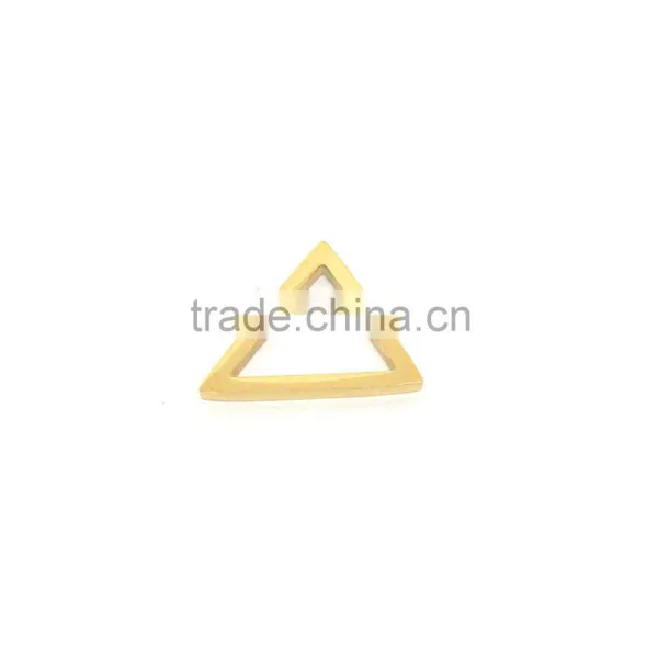 Stainless Steel Gold Color Triangle Shape Items Charm for Bracelets photo-2