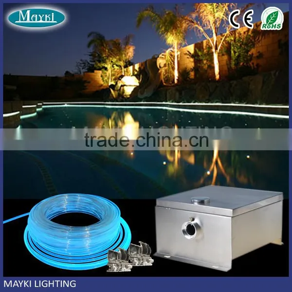 Hot Sale 8mm Side Glow Fiber Optics for Swimming Pool Perimeter Lighting Sale photo-2