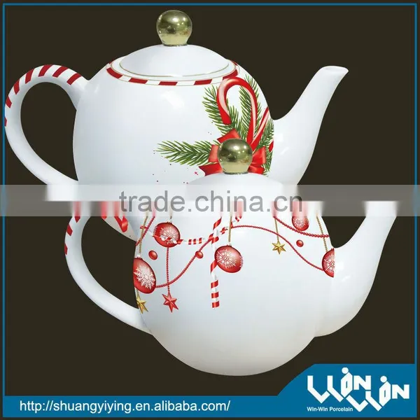 Porcelain Tea Pot With Christmas Design