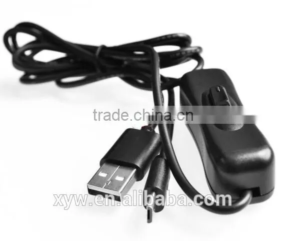 Raspberry Pi Power Cable With Switch ON/OFF Button Micro USB Charging Cable for Banana PI Raspberry Pi photo-2
