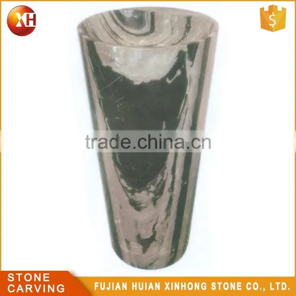 Small Oval Granite Corner Synthetic Stone Bathroom Sink photo-4