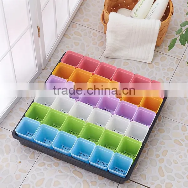 Plastic 20 Divided Plant Flower Pots Tray photo-2