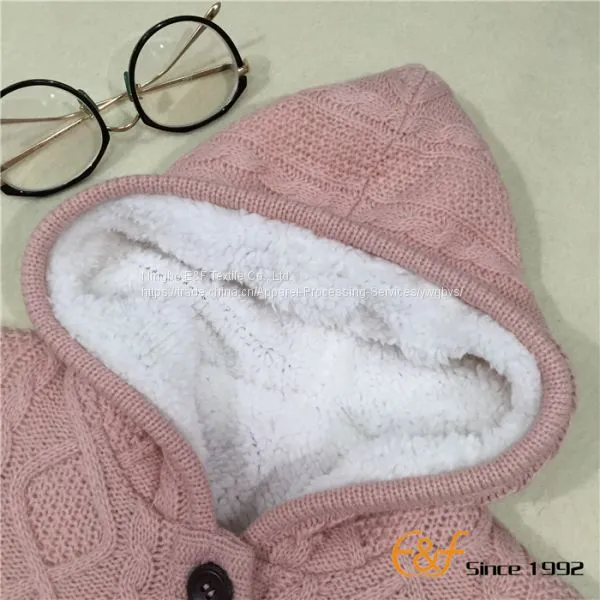 Coral Fleece Thick Hoodie Cardigan Sweater photo-2