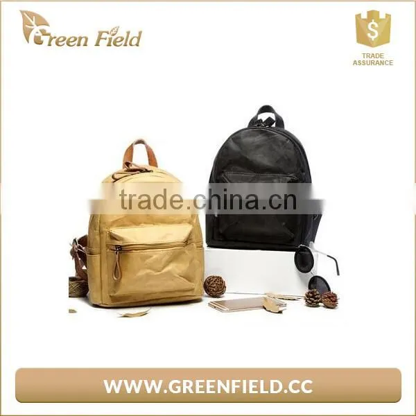 Brown Kraft Paper School Bag Backpack, Washable Paper Bag for Students photo-6