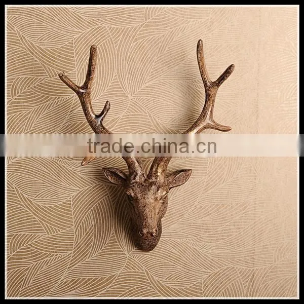 European Style Wall Decoration Resin Wall-mounted Deer Head for Sale photo-3