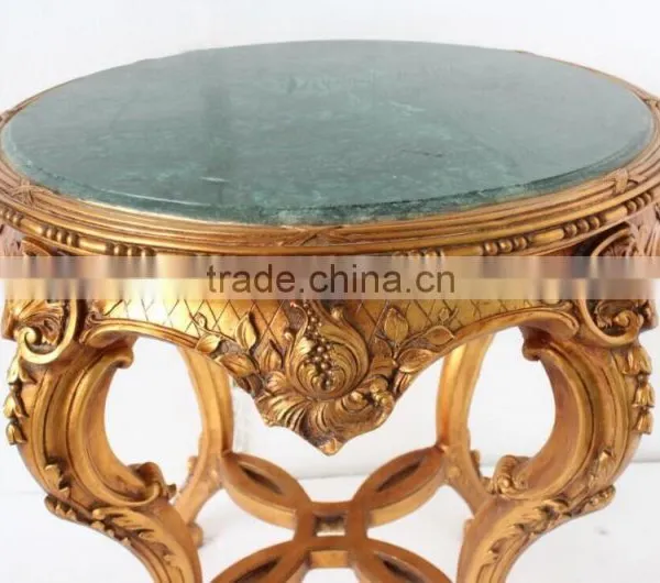 Baroque Style Round Table With Marble Top photo-3