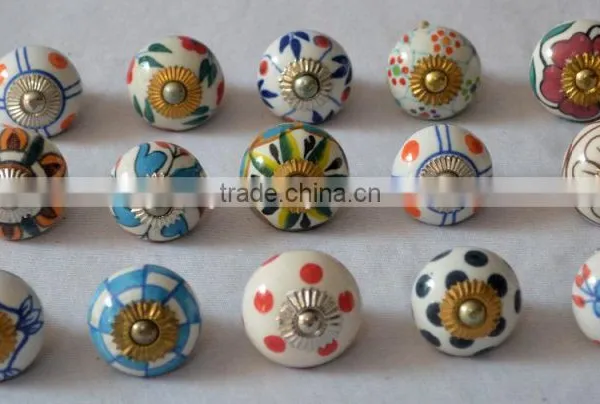 Latest Mix Design Unique Hand Painted Drawer Knobs photo-3