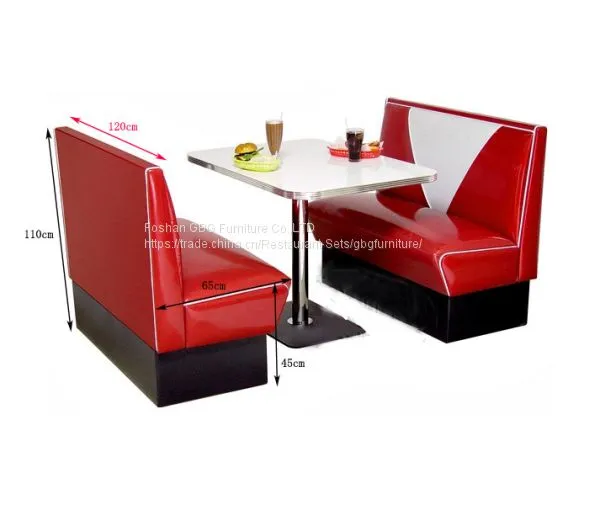 Customized Quality Restaurant Furniture Booth Table Chair Set photo-5