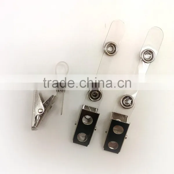 Badge Clip With PVC Tab, Stamping Steel Metal Badge Clip With Vinyal Tab, photo-5