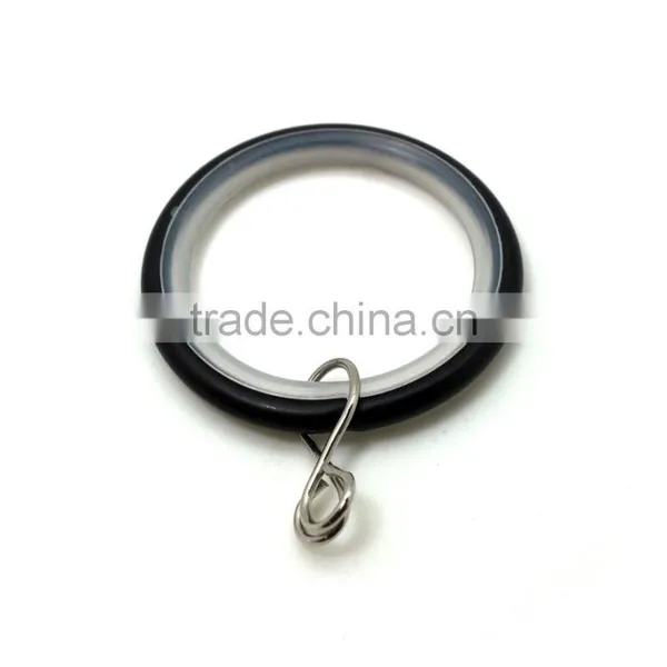 Large Silent Curtain Rod Ring Pole Loose Eyelet Hook Black ID35mm/OD42mm photo-2
