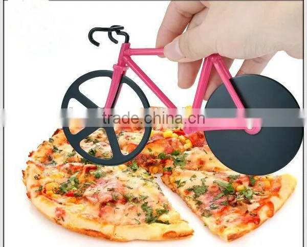 New Creative Bike Pizza Cutter Kitchen Leisure Time Pizza Cutter Stainless Steel Useful Multifunction photo-6