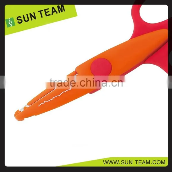 Soft Rubber Handle Zig Zag Scissors Student Craft Scissors photo-2