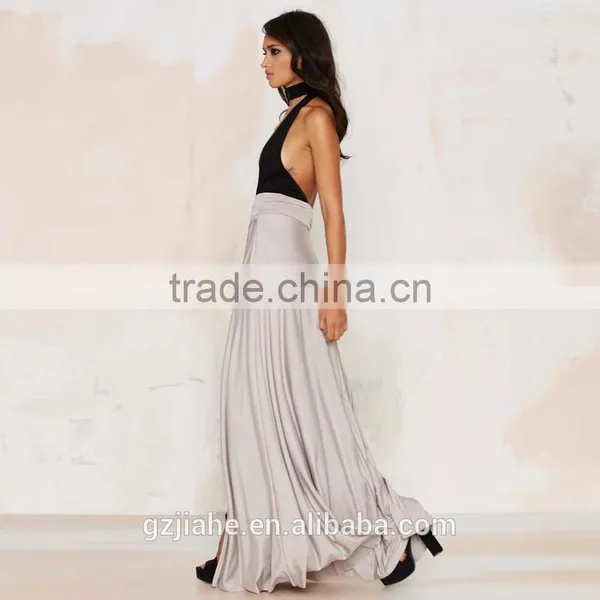 Jiahe Factory Latest JH7017 Fashion Long Skirt Design Sexy Slim Ladies High Side Slit Design Summer Maxi Skirt for Ladies photo-4