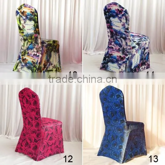 20PCS Small Order:13Pattern 280GSM Scuba Printed Lycra Chair Cover For Free Shipping photo-4