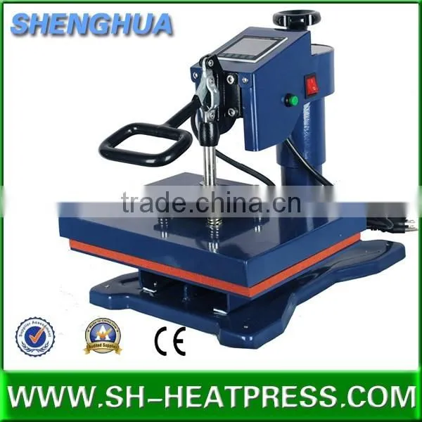 2016 Shenghua Hot Selling Cheap Swing Heat Press Transfer Machine With Mini Size 15*15cm, 23*30cm, 30*30cm photo-2
