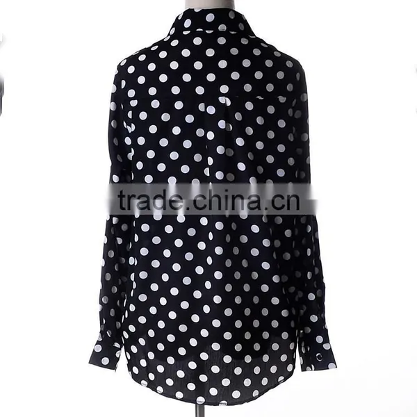 Latest Hot Sell European Summer 100% Cotton Ladies New Design Ladies Office t Shirt 2015 photo-4