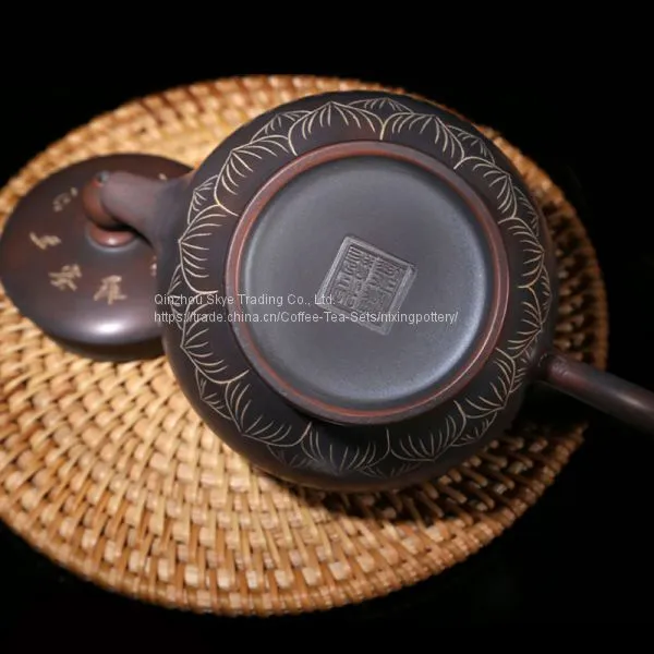 Purple Clay Chinese Nixing Pottery 260ml Buddha Lamp Teapot Master Making Tea Pot Pure Handmade Tea Ware photo-3