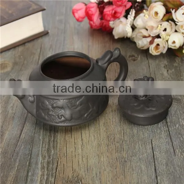 New Arrival Chinese Dragon Kung Fu Tea Sets Yixing Purple Clay Teapot Black Teacup 3 Pcs/Set Tea Service High Quality Tea Set photo-4