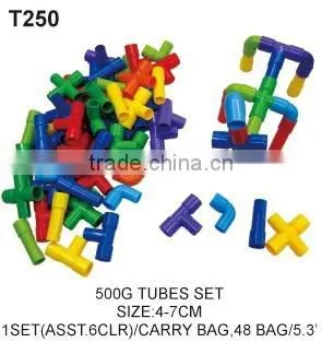 500 g Educational Blocks Plastic Building Semicircle Tube Toy For Kids photo-2