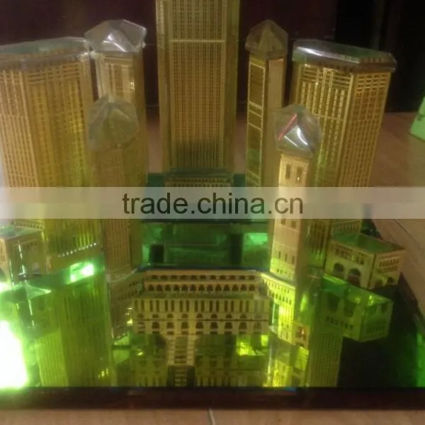 Crystal Makkah Clock Model for Islamic Souvenir Gift photo-3