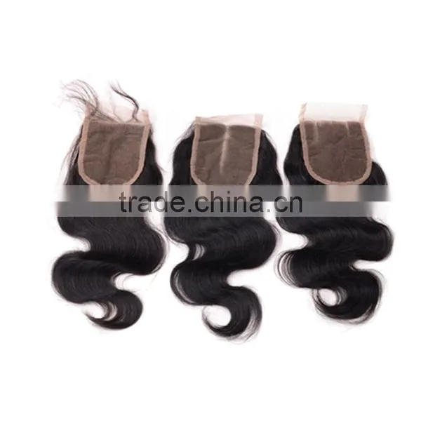 7A Cambodian Virgin Hair Body Wave Lace Closure 4*4 Wavy Hair Closure 12"-20" photo-4