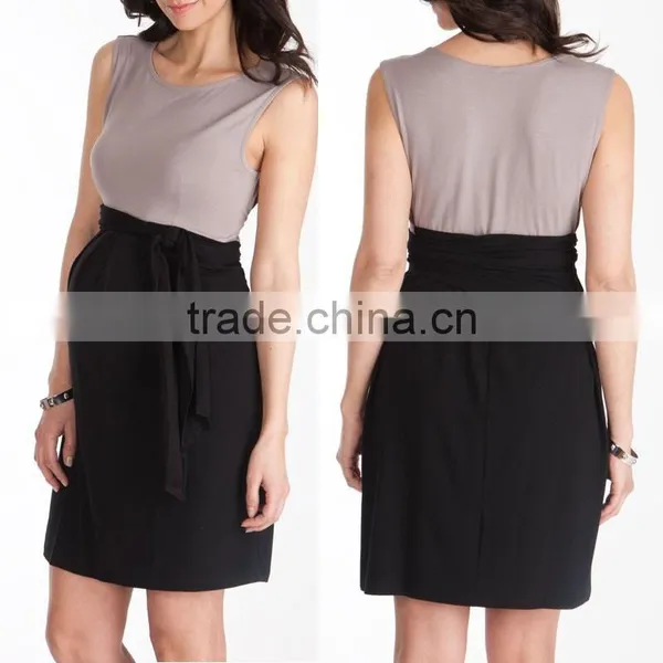 Taupe Black Formal Dresses for Pregnant Women