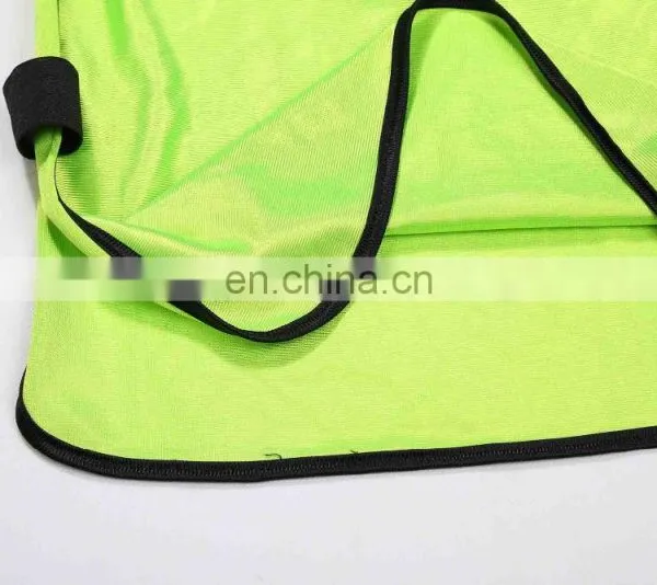 O Neck Side Slit Fluorescence Cooling Vest photo-6