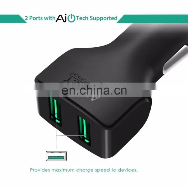 24W 4.8A Aukey Car Charger, Aukey Dual Port Car Charger for IPhone 6S photo-5