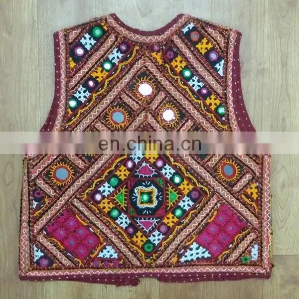 Outwear Garment Both Side Mirror Embroidery Elegant Party Wear Indian Gujarati Ethnic Traditional Navratri Embroidered Koti photo-2