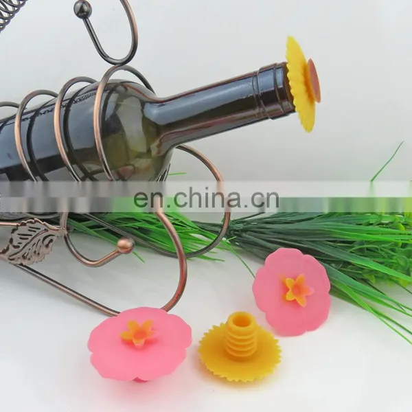 Wine Champagne Beverage Beer Wine Stopper Silicone Sunflower Shape Silicone Wine Bottle Stopper photo-2