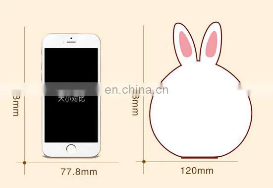 Silicone Rabbit Nightlight/kids Baby Led Night Light/motion Sensor Night Light for Kids photo-5
