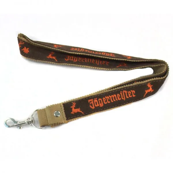 Custom PU Leather High Quality Medal Lanyard Microfiber Strap With Embroidery Logo photo-4