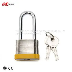 51mm Laminated Steel Shackle Safety Padlocks EP-8563 Metal Body Padlock