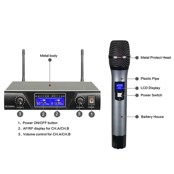 100% Original Snail K9 Wireless Microphone System, LCD Display, High Sound Quality, Remote Reception, Suitable for Meeting, Street Bar, Concert, Church and Other Places to Use photo-3