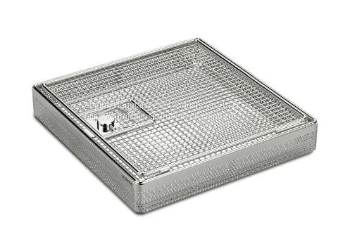 Micro Fine Mesh Baskets With Lids Fine Mesh Boxes With Hinged Removable Lid photo-5