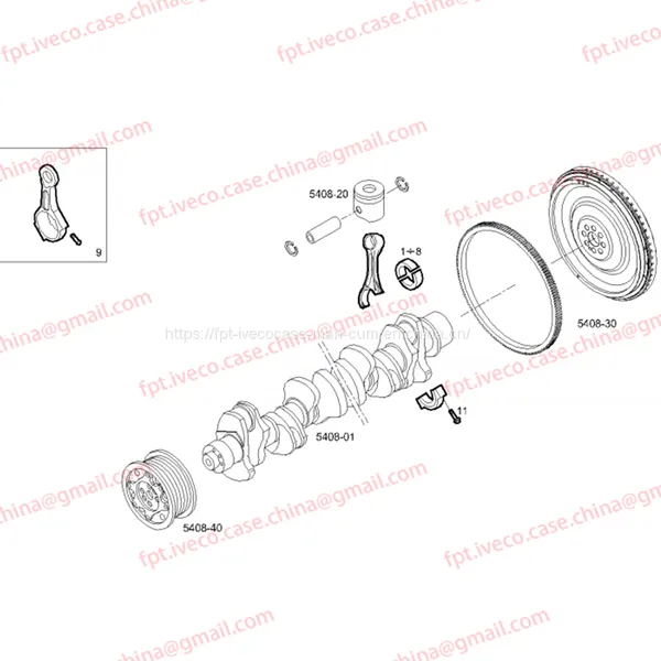 FPT IVECO CASE Cursor9 Euro 6 F2CFE612 A/B/D F2CFE612D*J231/F2CFE612A*J098 5802748674 Connecting Rod Assy 504128706 5801686231 photo-4