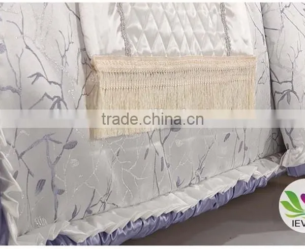 Royal Silver and Purple Bedding Set Luxury Wedding Bedding Set 100% Cotton Embrodiery Bridal Bedding Commerical Bedding Set photo-5