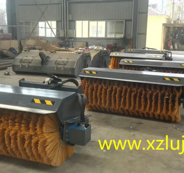China Skid Loader Angle Sweeper Manuafcture,snow Sweeper Attachments for Skid Steer Loader photo-3