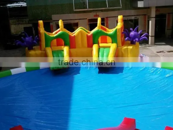 2015 Newest 0.9mm PVC Tarpaulin Colorful Inflatable Fun City Amusemet Park for Sea photo-5