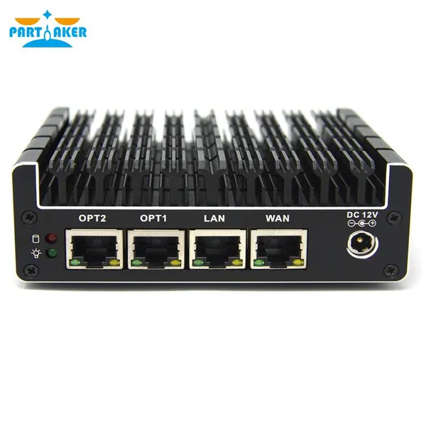 Intel AES-NI J3160 pfsense mini server nuc fanless barebone firewall micro appliance with 4 gigabit lan
