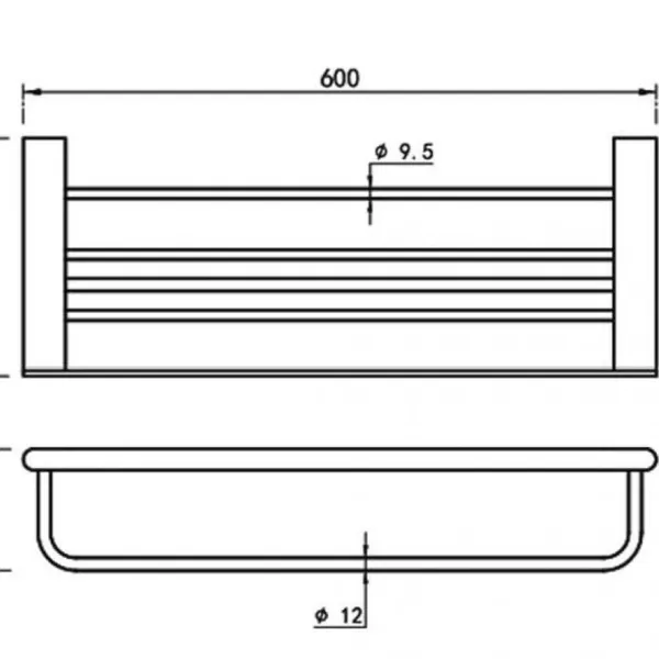 Towel Rack 304 Stainless Steel Towel Shelf Shower Room Towel Rack Bathroom Accessories 7000 photo-2