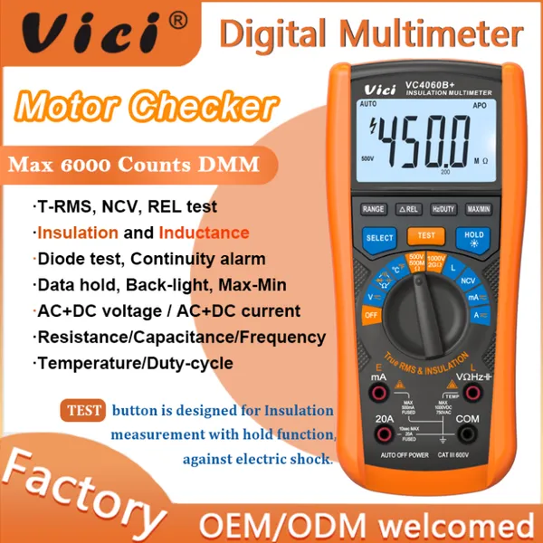 Vicimeter VC4060B+ Motor Checker Insulation Inductance Multimeter photo-2