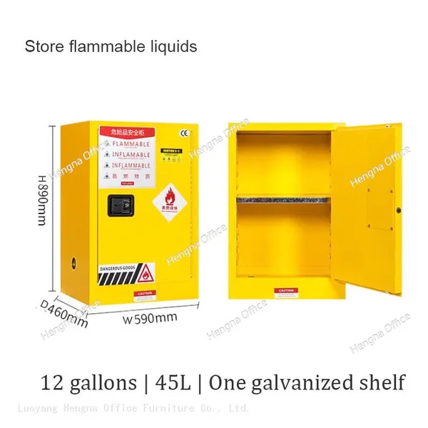 Laboratory Furniture| Modern Industrial Metal Safety Cabinet| 12 Gal Chemicals Storage Cabinet
