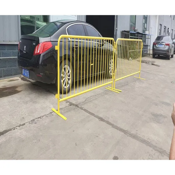 HT-FENCE Temporary Pedestrian Heavy Duty Crowd Control Steel Barricade Crowd Control Barriers Metal Interlocking Barricade photo-2