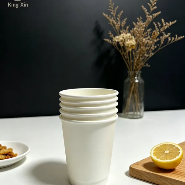 Single Double Wall Coffee Cup for Hot Drink Disposable Paper Cups photo-5