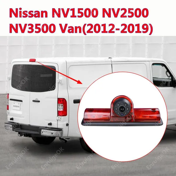 EnruigeOK Brake Light Rear View Reverse Backup Camera For Nissan NV 1500 2500 3500 photo-2