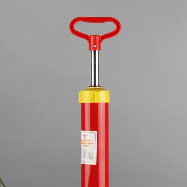 TPR Red Double-Headed Suction High-Pressure Air Toilet Plunger Model 829 Steel Pull Rod Household Kitchen Sink Drain photo-2