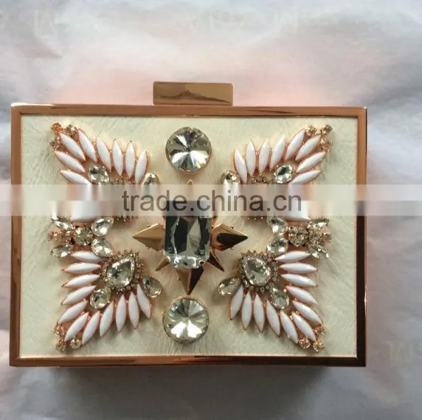 Fashion Ladies Pretty Acrylic Diamond Embellished Acrylic Designer Bag photo-2