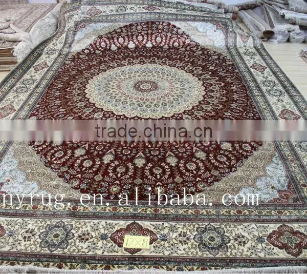 Oriental Carpet of Boutique Handmade Silk Sacred Muslim Hand Tufted Carpet