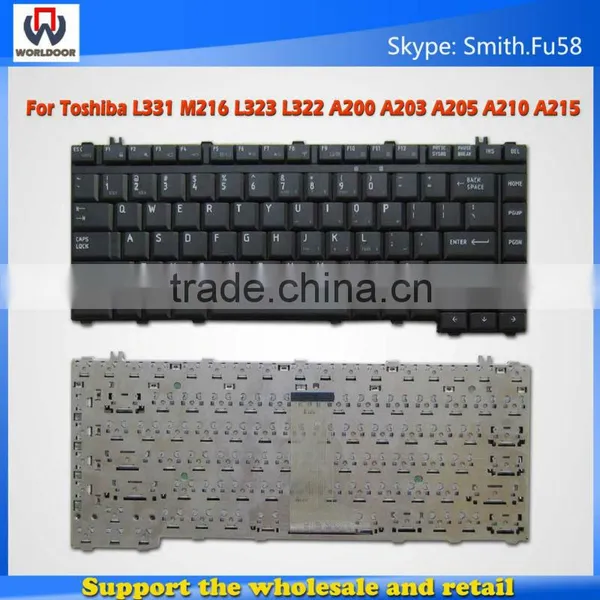 Laptop Keyboard for Toshiba L331 M216 L323 L322 A200 A203 A205 A210 A215